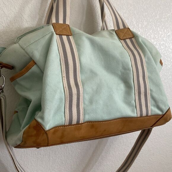 Pottery Barn Kids Canvas with Leather Bag and Removable Strap - Picture 12 of 12